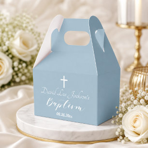Moderne Taufe Christliche Taufe Weißen Kreuz Staub Geschenkschachtel