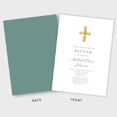 Moderne Taufe des Grünen Kreuzes Einladung