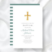 Moderne Taufe des Grünen Kreuzes Einladung