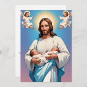 moderne Taufe Einladung (Vorne/Hinten)