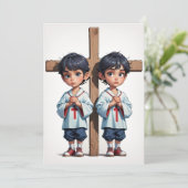 moderne Taufe Einladung (Stehend Vorderseite)