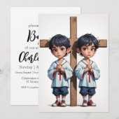 moderne Taufe Einladung (Vorne/Hinten)