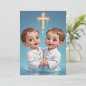 moderne Taufe Einladung (Stehend Vorderseite)