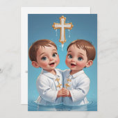 moderne Taufe Einladung (Vorne/Hinten)