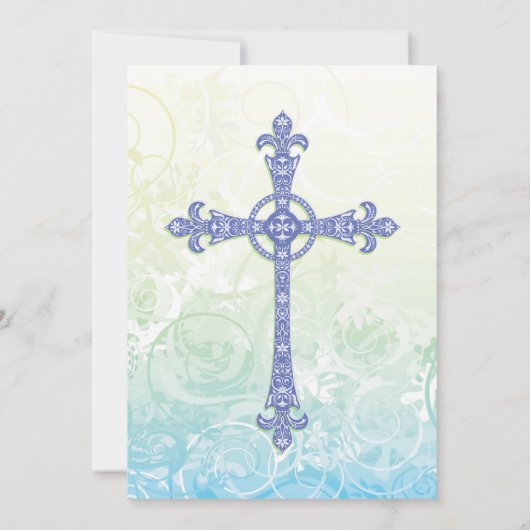 Moderne Taufe Einladung (Rückseite)