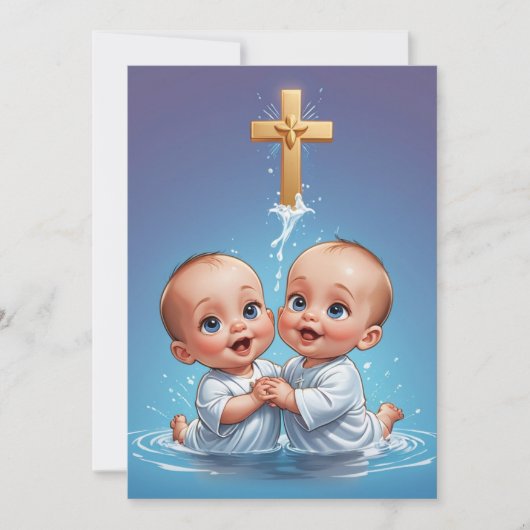 moderne Taufe Einladung (Vorderseite)