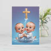 moderne Taufe Einladung (Stehend Vorderseite)