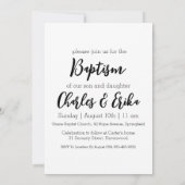 moderne Taufe Einladung (Rückseite)