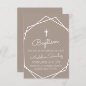 Moderne Taufe Gerahmte Kinderbetreuung Einladung (Vorne/Hinten)