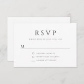 Moderne Taufe mit blauem Script Cross Boy RSVP Karte (Vorne/Hinten)