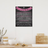 Moderne Taufen Details Begrüßungszeichen Poster (Küche)