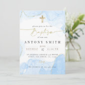 Moderne Taufvorlage, junge Taufe Einladung (Stehend Vorderseite)