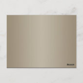 Moderne Taupe Aqua Peacock Feather Tischnummer (Rückseite)