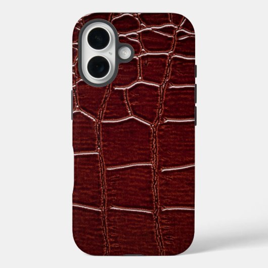 Moderne Taupe Croc Leather Textur Case-Mate iPhone Hülle (Rückseite)