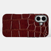 Moderne Taupe Croc Leather Textur Case-Mate iPhone Hülle (Rückseite (Horizontal))