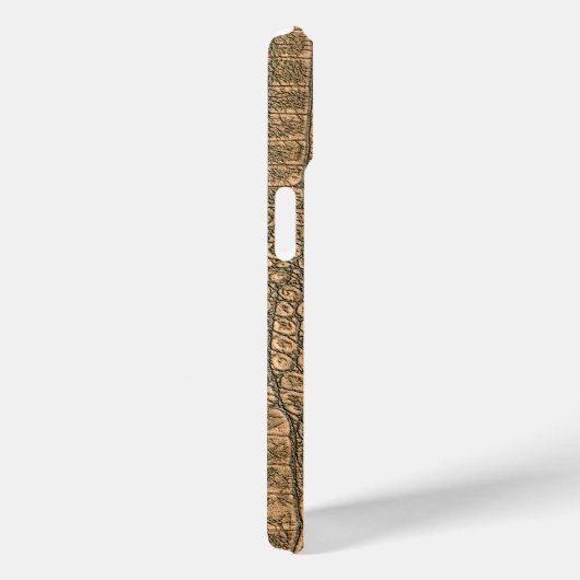 Moderne Taupe Croc Leather Textur Case-Mate iPhone Hülle (Rückseite / Rechts)