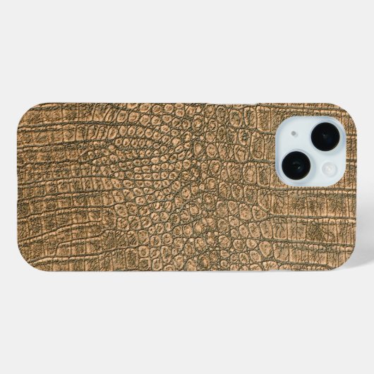 Moderne Taupe Croc Leather Textur Case-Mate iPhone Hülle (Rückseite (Horizontal))