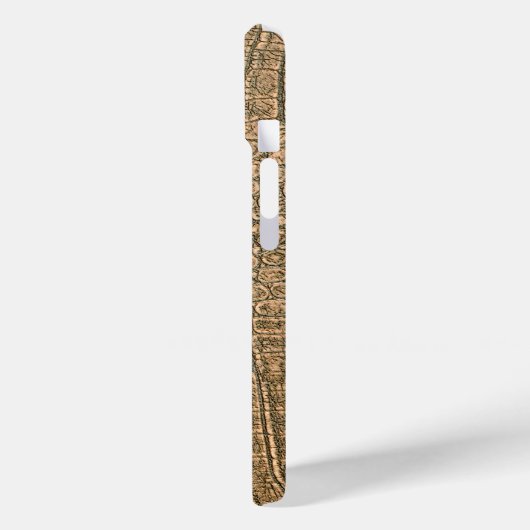 Moderne Taupe Croc Leather Textur Case-Mate iPhone Hülle (Rückseite / Links)