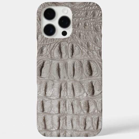 Moderne Taupe Croc Leather Textur Case-Mate iPhone Hülle (Rückseite)