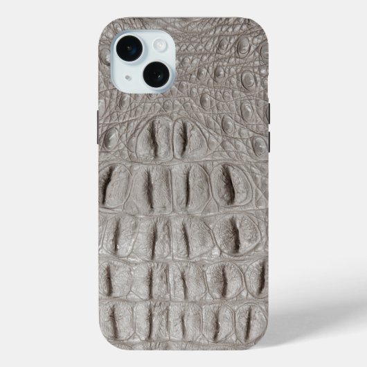 Moderne Taupe Croc Leather Textur Case-Mate iPhone Hülle (Rückseite)