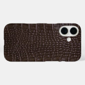 Moderne Taupe Croc Leather Textur Case-Mate iPhone Hülle (Rückseite (Horizontal))