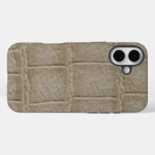 Moderne Taupe Croc Leather Textur Case-Mate iPhone Hülle (Rückseite (Horizontal))