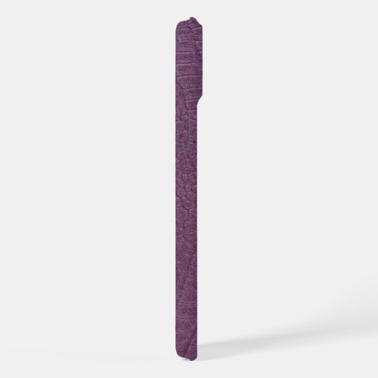 Moderne Taupe Croc Leather Textur iPhone Hülle (Rechte Seite)