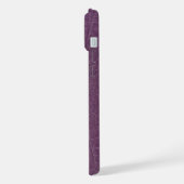 Moderne Taupe Croc Leather Textur iPhone Hülle (Linke Seite)