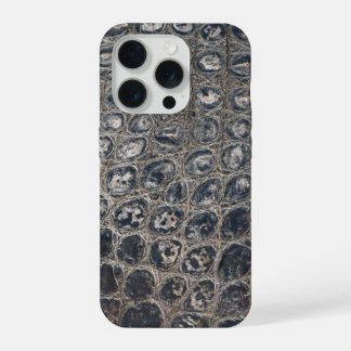 Moderne Taupe Croc Leather Textur iPhone 15 Pro Hülle