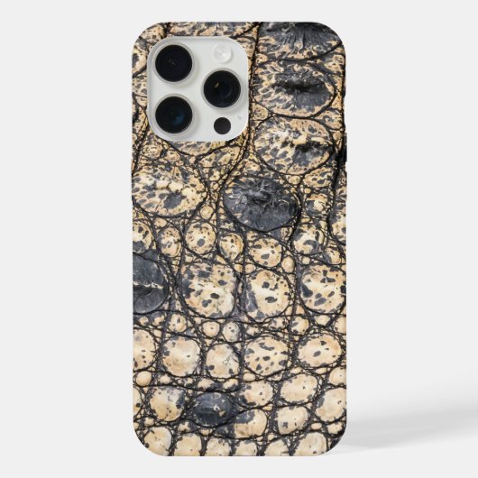 Moderne Taupe Croc Leather Textur iPhone Hülle (Rückseite)