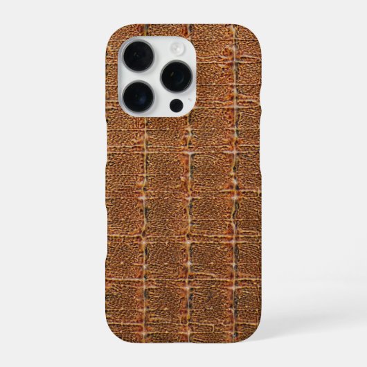 Moderne Taupe Croc Leather Textur iPhone Hülle (Rückseite)