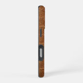 Moderne Taupe Croc Leather Textur iPhone Hülle (Rechte Seite)