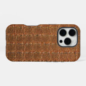 Moderne Taupe Croc Leather Textur iPhone Hülle (Rückseite (Horizontal))