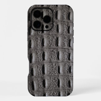 Moderne Taupe Croc Leather Textur iPhone 16 Pro Max Hülle