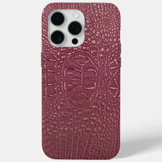 Moderne Taupe Croc Leather Textur iPhone 15 Pro Max Hülle