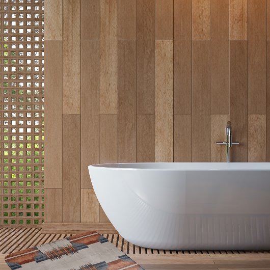 Moderne Taupe Denim und Rost Badematte