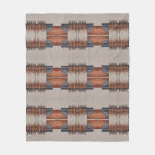 Moderne Taupe Denim und Rost Fleecedecke (Vorderseite)