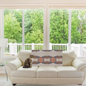 Moderne Taupe Denim und Rost Fleecedecke