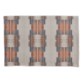 Moderne Taupe Denim und Rost Kissenbezug (Vorderseite)