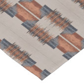 Moderne Taupe Denim und Rost Kurzer Tischläufer (Ecke)