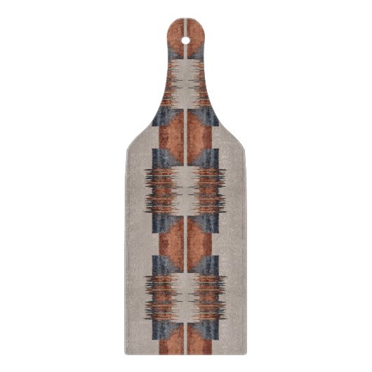 Moderne Taupe Denim und Rost Schneidebrett (Vorderseite)