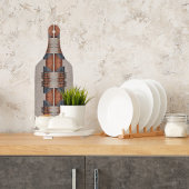 Moderne Taupe Denim und Rost Schneidebrett