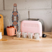 Moderne Taupe Denim und Rost Schneidebrett