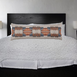 Moderne Taupe Denim und Rost Seitenschläferkissen