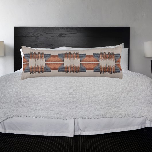 Moderne Taupe Denim und Rost Seitenschläferkissen