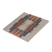 Moderne Taupe Denim und Rostmuster Fliese (Seite)