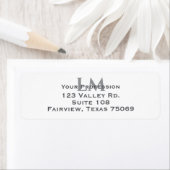 Moderne Taupe-Grau-Monogramm-Branding-Adresse (Insitu)
