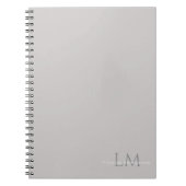 Moderne Taupe-Grau-Monogramm-Korrespondenzpapier Notizblock (Vorderseite)