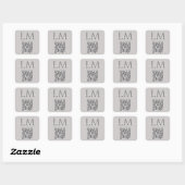 Moderne Taupe-Grau-QR-Code-Unternehmensmarke Quadratischer Aufkleber (Blatt)