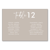 Moderne Taupe handgeschriebene Skriptnamen Hochzei